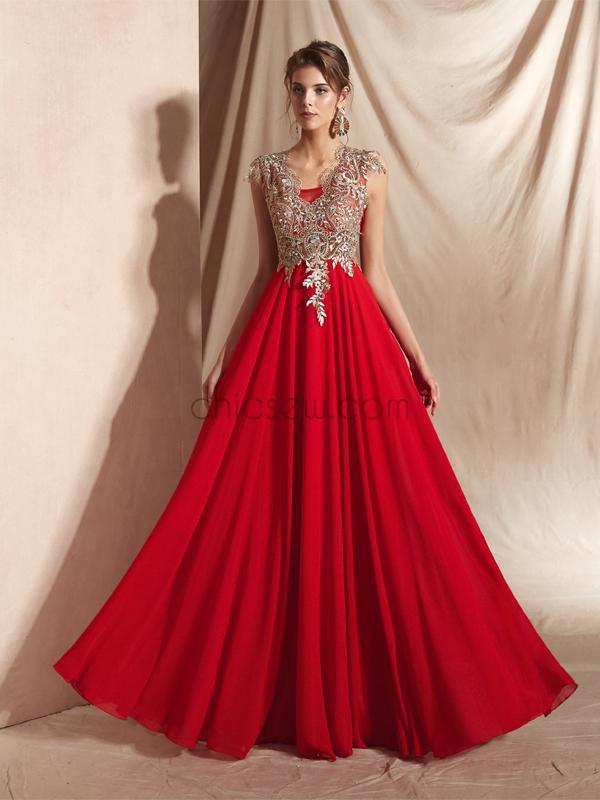 A-Line Red and Black Lace Applqieus Modest Formal Long Prom Dresses On PePtAa A-Line Red and Black Lace Applqieus Modest Formal Long Prom Dresses On PePtAa