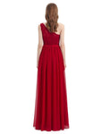 One-Shoulder A-line Top Lace Floor-Length Bridesmaid Dresses