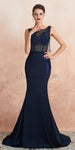 Charming Round Neck Mermaid Jersey Appliques Backless Prom Dress, YKX081