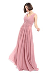 Simple A-line Chiffon V-neck Bridesmaid Dresses