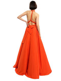 Chiffon A-line Halter Sleeveless Floor-Length Bridesmaid Dresses