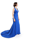 Deep V-neck Halter Mermaid Long Bridesmaid Dresses