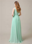 Shoulder Strap A-line Chiffon Elegant Floor-Length Bridesmaid Dresses