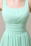 Shoulder Strap A-line Chiffon Elegant Floor-Length Bridesmaid Dresses