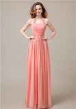 Elegant Hatler A-line Chiffon Floor-Length Bridesmaid Dresses