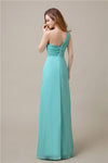 One-Shoulder A-line Sleeveless Floor-Length Bridesmaid Dresses