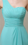 One-Shoulder A-line Sleeveless Floor-Length Bridesmaid Dresses