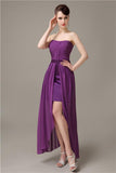 Charming A-line Chiffon Sweetheart Sexy Slit Bridesmaid Dresses