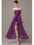 Charming A-line Chiffon Sweetheart Sexy Slit Bridesmaid Dresses