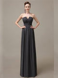 Sweetheart Simple A-line Floor-Length Chiffon Bridesmaid Dresses