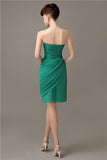 Elegant Sweetheart Chiffon Backless Sheath Bridesmaid Dresses