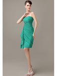 Elegant Sweetheart Chiffon Backless Sheath Bridesmaid Dresses