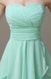 Sweetheart Chiffon A-line Knee-Length Bridesmaid Dresses