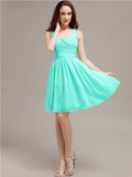 V-Neck Short A-Line Bridesmaid Dresses