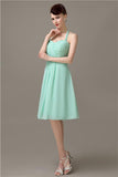 Halter A-line Chiffon Simple Backless Bridesmaid Dresses