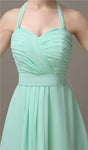 Halter A-line Chiffon Simple Backless Bridesmaid Dresses