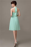 Halter A-line Chiffon Simple Backless Bridesmaid Dresses