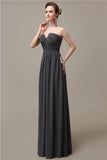 Sweetheart Simple A-line Floor-Length Chiffon Bridesmaid Dresses