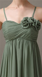 Spaghetti Straps A-line Sweetheart Chiffon Bridesmaid Dresses