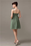 Spaghetti Straps A-line Sweetheart Chiffon Bridesmaid Dresses