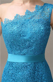 Charming Lace One-shoulder Short Bridesmaid Dresses