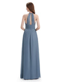 Charming Halter V-neck Floor Lenght Bridesmaid Dresses