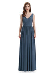 Elegant V-neck Floor Lenght Bridesmaid Dresses