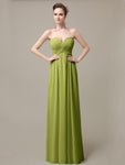 Simple A-line Sweetheart Chiffon Floor-Length Long Bridesmaid Dresses