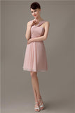 Simple A-line Knee-length Chiffon Bridesmaid Dresses