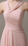 Simple A-line Knee-length Chiffon Bridesmaid Dresses