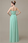 Simple A-line Chiffon Straight Floor-Length Long Bridesmaid Dresses