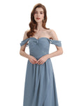 Charming Off-The-Shoulder Sweethert Floor Lenght Bridesmaid Dresses