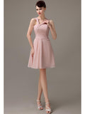 Simple A-line Knee-length Chiffon Bridesmaid Dresses