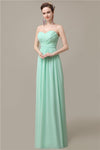 A-line Chiffon Sweetheart Floor-Length Long Bridesmaid Dresses