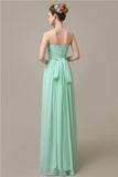 A-line Chiffon Sweetheart Floor-Length Long Bridesmaid Dresses