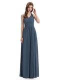 Elegant V-neck Side Slit Floor Length Bridesmaid Dresses