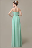 Simple A-line Sweetheart Chiffon Floor-Length Long Bridesmaid Dresses