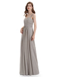 Elegant Spaghetti Strap Sweetheart Floor Length Bridesmaid Dresses