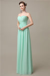 A-line Sweetheart Chiffon Floor-Length Long Bridesmaid Dresses