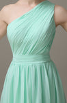 Simple A-line Chiffon One Shoulder Short Bridesmaid Dresses