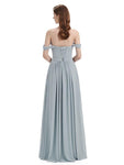 A-line Off-The-Shoulder Sweetheart Floor Length Bridesmaid Dresses