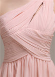 Pretty One-shoulder A-line Knee-Length Bridesmaid Dresses