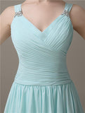 Chiffon Sexy V-neck A-line Knee-Length Bridesmaid Dresses