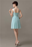 Chiffon Sexy V-neck A-line Knee-Length Bridesmaid Dresses