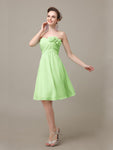 A-line Chiffon Sweetheart Knee-Length Short Bridesmaid Dresses