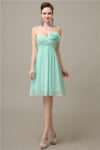 A-line Chiffon Sweetheart Knee-Length Short Bridesmaid Dresses