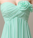 A-line Chiffon Sweetheart Knee-Length Short Bridesmaid Dresses