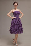 Elegant Strapless Princess A-line Knee-Length Bridesmaid Dresses