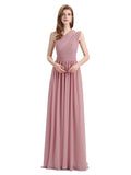 Charming One-shoulder A-line Chiffion Floor-Length Bridesmaid Dresses