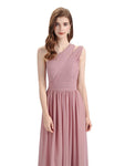 Charming One-shoulder A-line Chiffion Floor-Length Bridesmaid Dresses